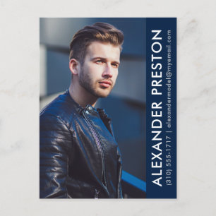 Postale Modèle Acteur Carte photo Comp Dk Blue AP carte po