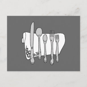 Postale Modèle de la carte de recette personnalisée Silver