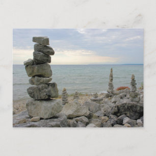 Postale Monuments rocheux de l'île Mackinac, MI - Carte po