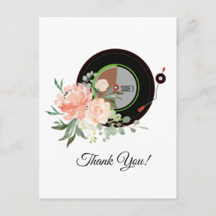 Postale musique pour adultes, carte de remerciement de dis