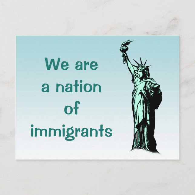 Postale Nation des immigrants Statue de la Liberté Carte p (Devant)