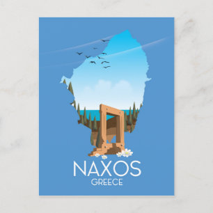 Postale Naxos Carte poster de voyage grec.