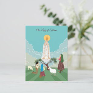 Postale Notre-Dame de Fatima et la carte de prière des ber