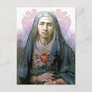 Postale Notre Dame des Douleurs Carte Sainte