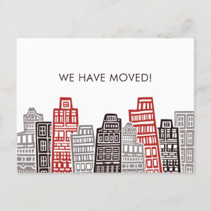 Postale Nous avons déménagé carte d'annonce de nouvelle ad