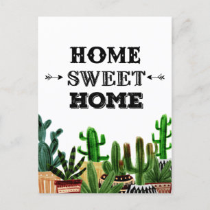 Postale Nous avons déménagé chez nous Sweet Home Carte pos