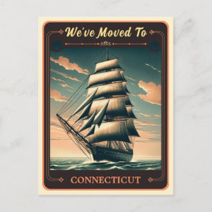 Postale Nous avons déménagé dans le Connecticut Carte po