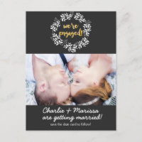 NOUS SOMMES FIANCÉS Annonce Photo de mariage Carte