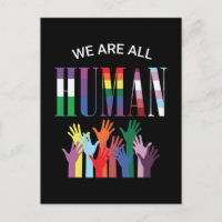 Nous Sommes Tous Des Mains Humaines Colorées Carte