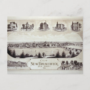 Postale Nouveau-Brunswick, New Jersey en 1880 Carte postal