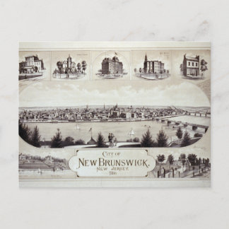 Postale Nouveau-Brunswick, New Jersey en 1880 Carte postal