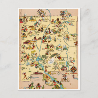 Postale Nouveau-Mexique Carte Vintage drôle
