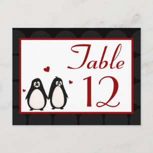 Postale Numéro de la carte Penguin Love Couple Mate pour L