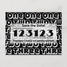 Postale NYE 2023 123123 Mariage Enregistrer la date Carte 
