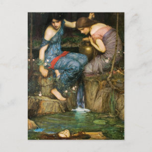 Postale Nymphes à la recherche de la tête de la carte post