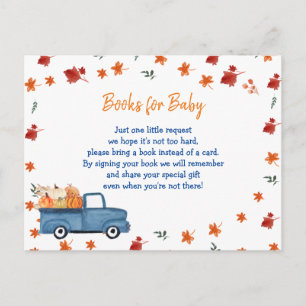 Postale Orange Citrouille Camion Bébé Livres insérer carte
