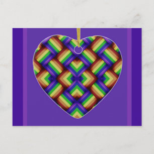 Postale Ornement du coeur LGBT / Gay pride sur carte posta