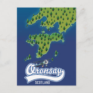 Postale Oronsay Écosse carte de l'île