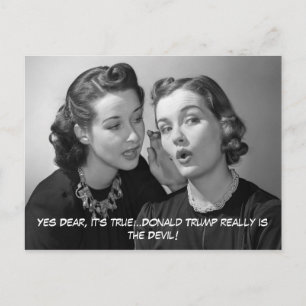 Postale Oui Cher Donald Trump est le diable ! Carte postal