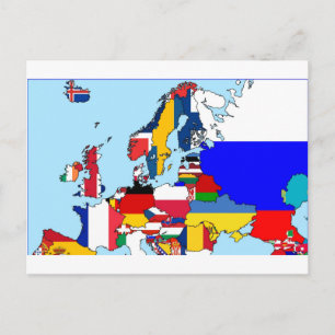 POSTALE PANNEAUX DE LA CARTE EUROPE