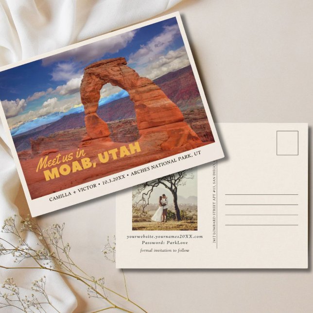 Postale Parc national des Arches Enregistrer la date Carte (Arches National Park Save the Date Postcard)