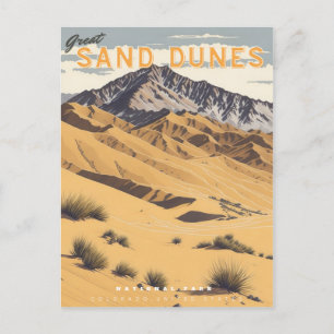 Postale Parc national des Great Sand Dunes, Colorado Carte
