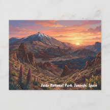 Parc national du Teide Tenerife Espagne Carte post