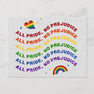 Postale PARTIES SCINTILLANT LGBT Toute Fierté Aucune Carte