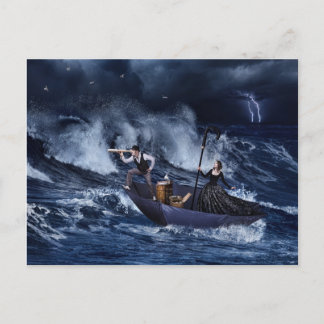 Postale Partir avec le vent - Carte