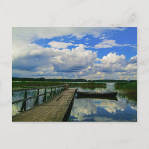 Postale Paysage Naturel Scénique Lac Ciel Bélarus Carte Po