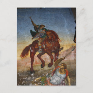 Postale Peinture dans une église grecque sur une carte pos