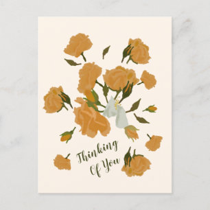 Postale Pensée personnalisée de vous Carte Bouquet Vintage
