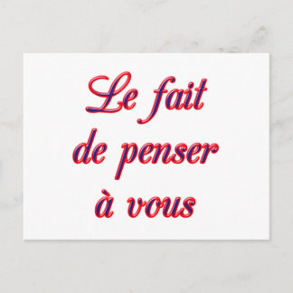 Postale Penser à votre carte