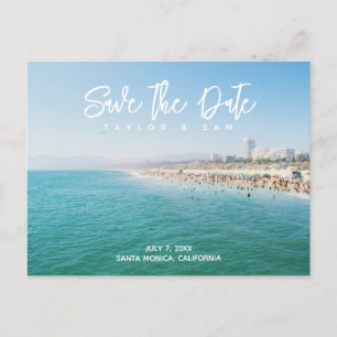 Postale Père Noël Monica Wedding Enregistrer la date Carte