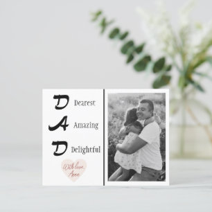 Postale Photo de papa personnalisée   Carte fête des pères