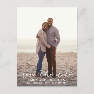 Postale Photo Mariage Enregistrer La Date Carte Postale, U