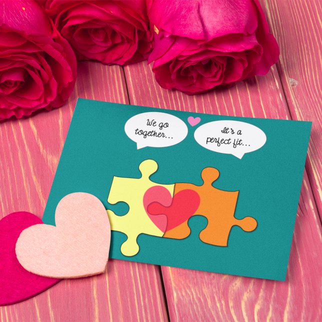 Postale Pièces de puzzle Parfait Adapté Valentine Carte po (Créateur téléchargé)