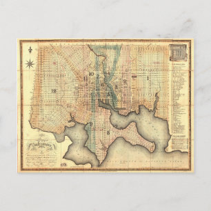Postale Plan de la ville de la carte de Baltimore le