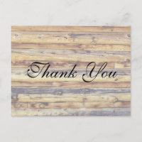 Plancher en bois rustique | CARTE DE REMERCIEMENTS