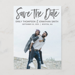 Postale Portrait Photo Mariage Enregistrer La Date Carte P