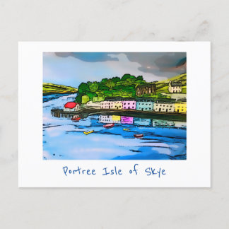 Postale Portree Isle of Skye Scotland peinture Carte posta