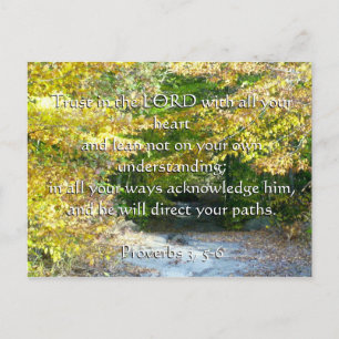 Postale Proverbes 3, 5-6 confiance avec votre carte cardia
