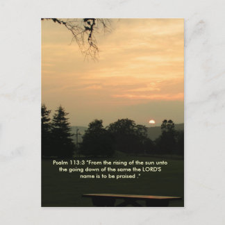 Postale Psaume 113:3 carte coucher de soleil