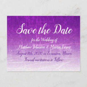 Postale Purple Crackle Personnalisé Enregistrer la carte p