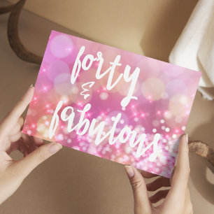 Postale Quarante & Fabuleux - Carte d'anniversaire 40 ans