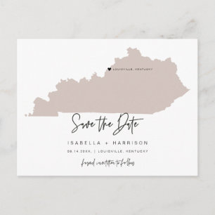 Postale QUINN- Kentucky Carte Enregistrer la date Moveable