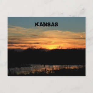 Postale Réflexion du Kansas Sunset. Carte postale.
