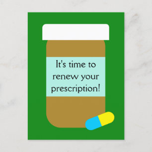 Postale Renouvellement d'ordonnance Pharmacie Carte postal