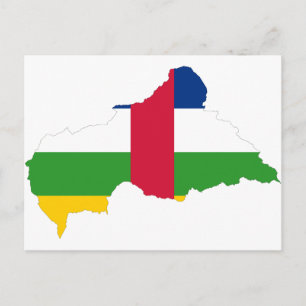 Postale République centrafricaine Carte du drapeau CF