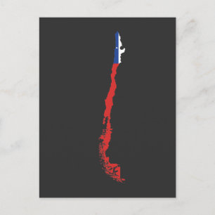 Postale République du Chili Amérique du Sud Carte Drapeau 